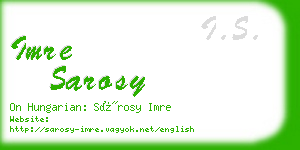 imre sarosy business card